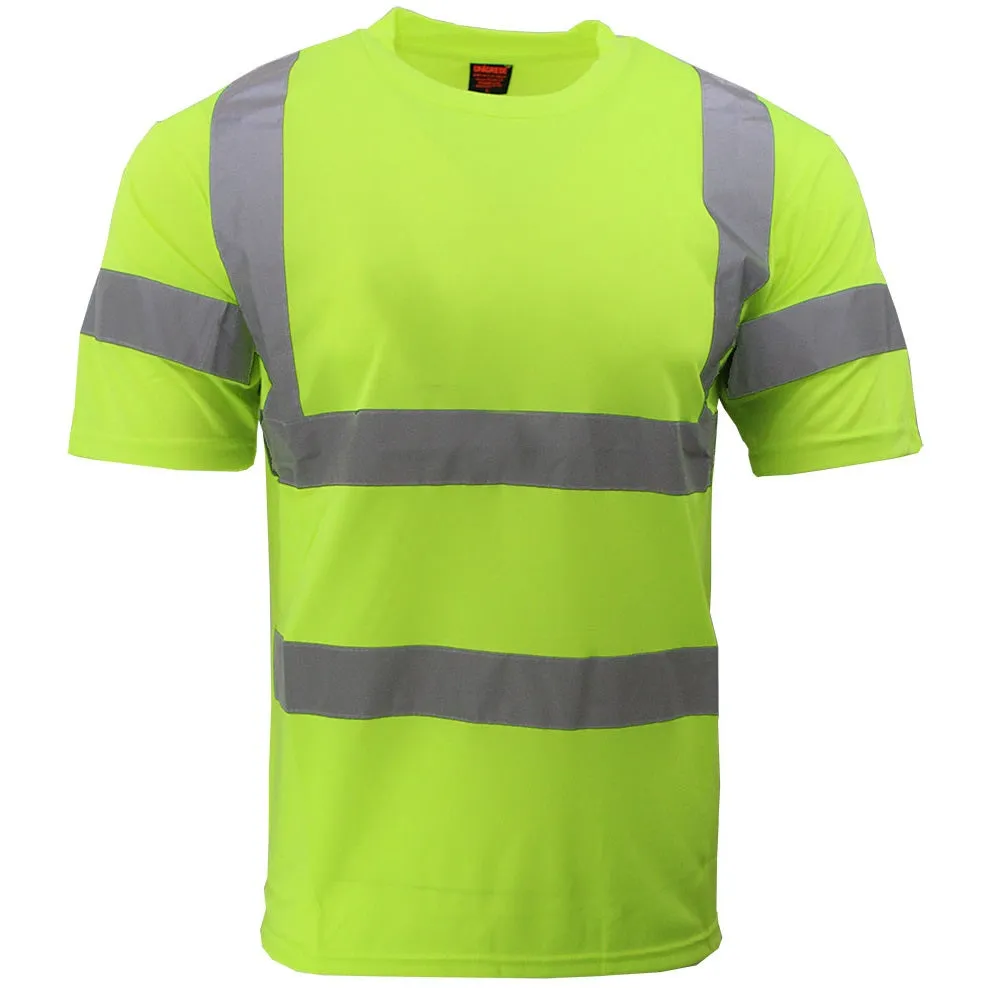 Camisas Sueter Amarillo Fosforescente Dry Fit De Seguridad.