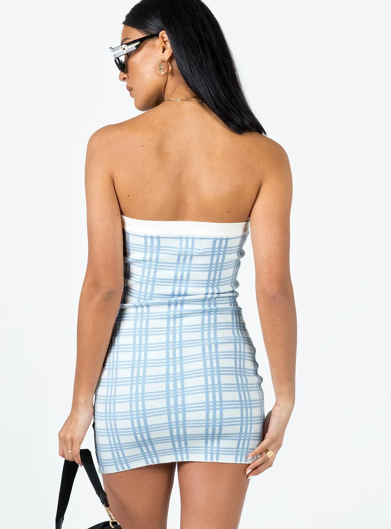 Carano Mini Dress Blue Check