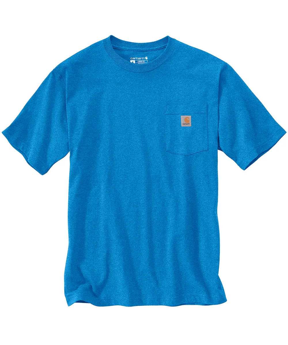 Carhartt K87 Workwear Pocket T-Shirt - Marine Blue Heather