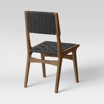 Ceylon Woven Dining Chair Black/Walnut - Opalhouse