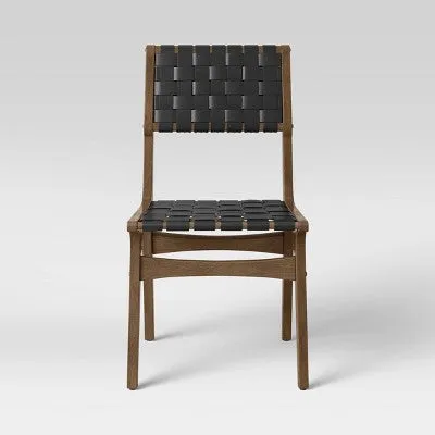 Ceylon Woven Dining Chair Black/Walnut - Opalhouse