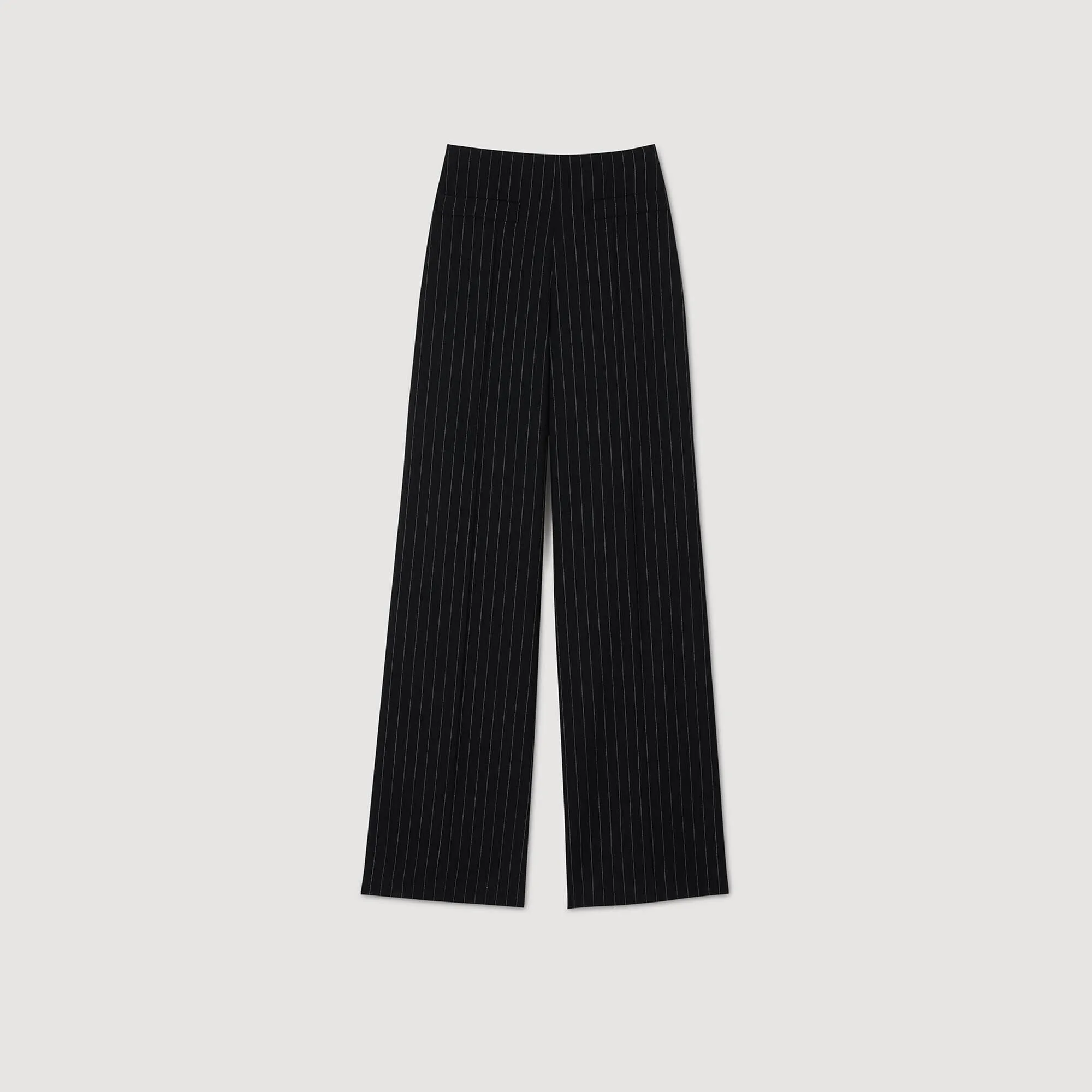 Chalk-Striped Straight-Leg Trousers