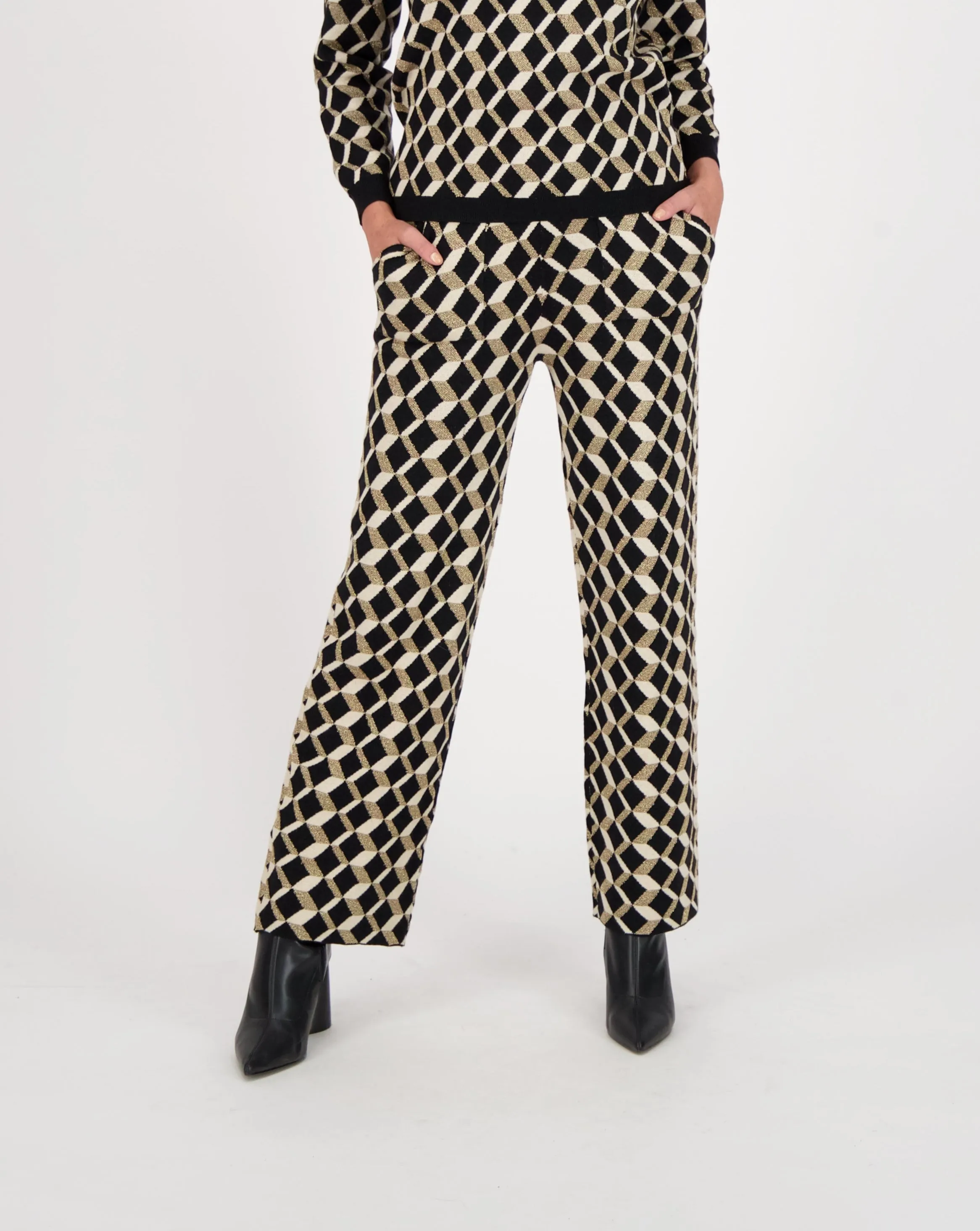 Chevron Jacquard Jersey Pant