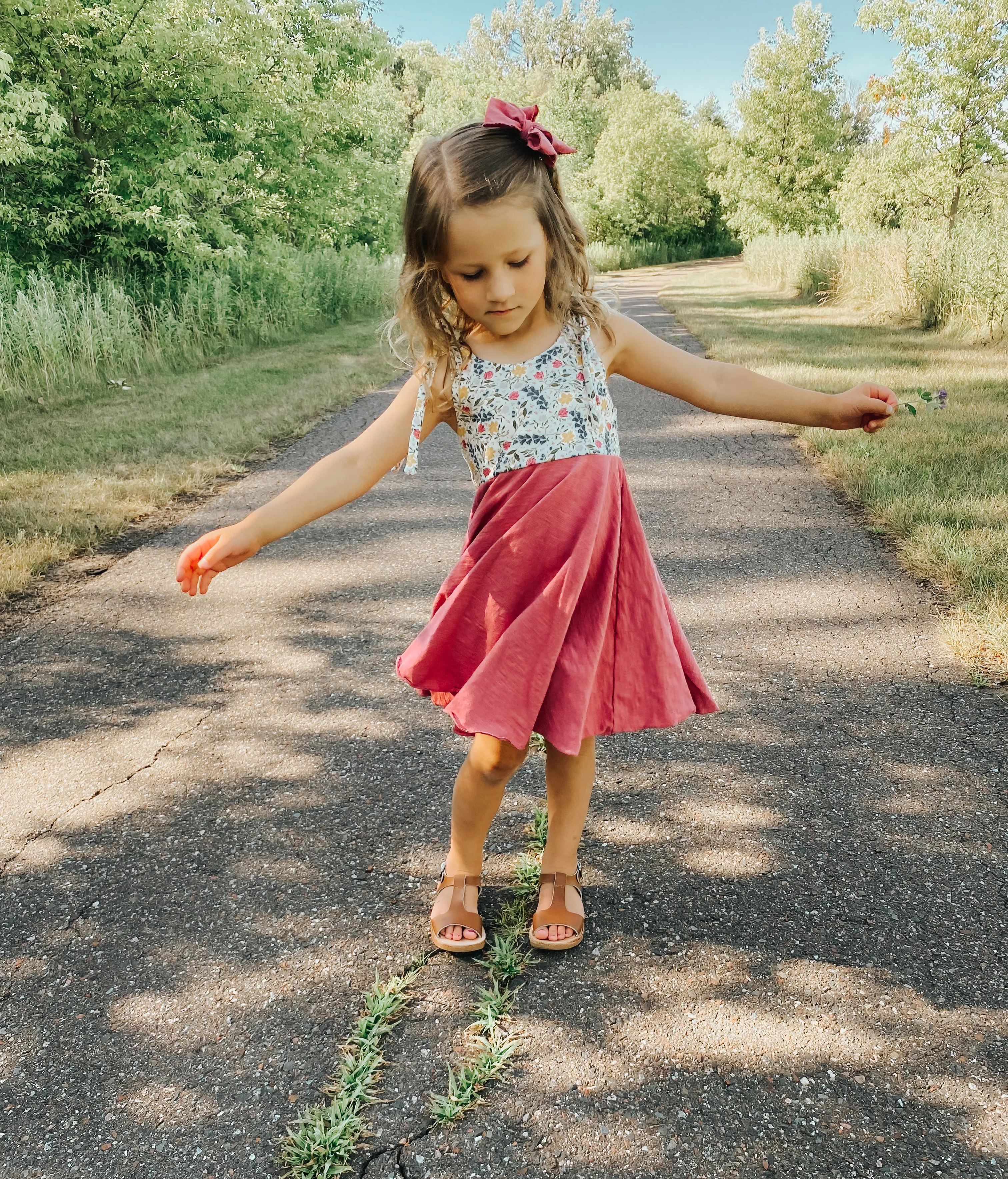 Child Camellia Romper and Dress Digital Sewing Pattern Sizes NB-5T