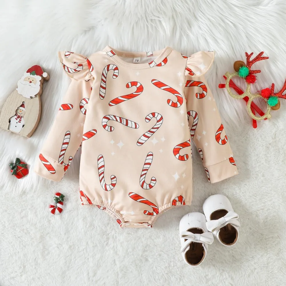 Christmas Baby Christmas Print Flared Pants Set Wholesale Baby Girls Clothes