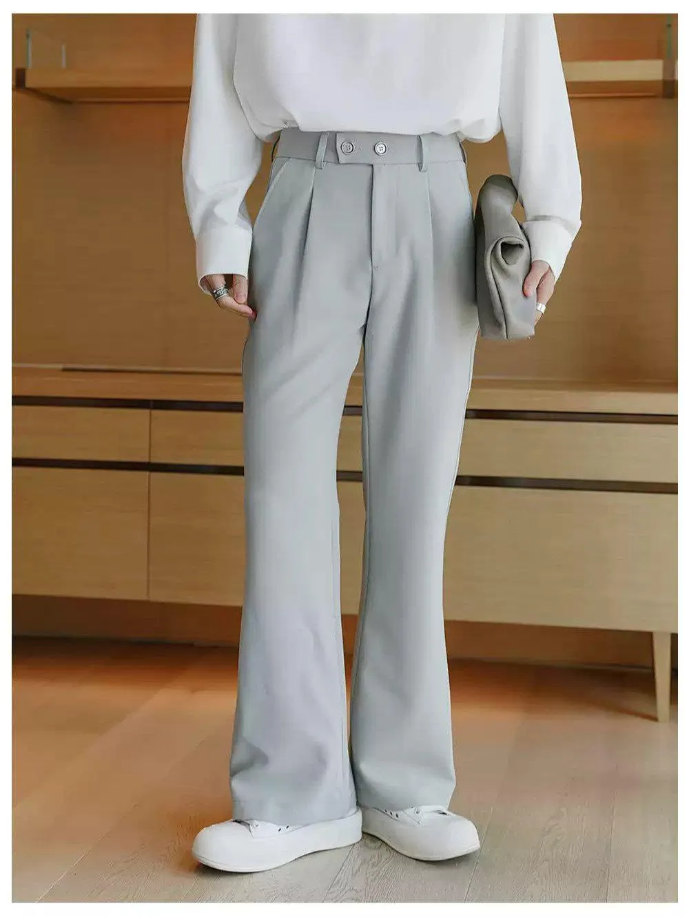 Chuan Straight Clean Fit Flared Trousers