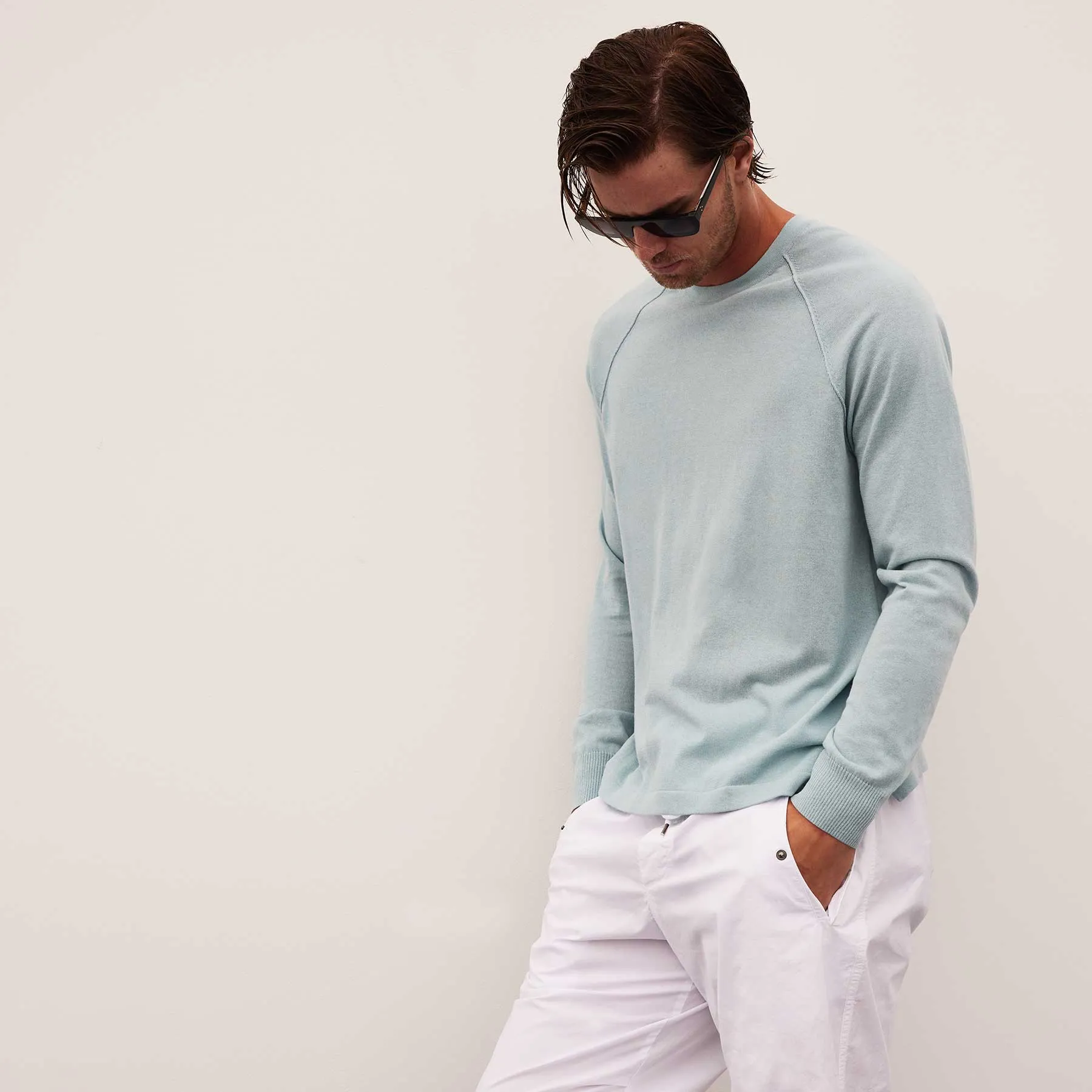 Colony Knit Crew - Baby Blue