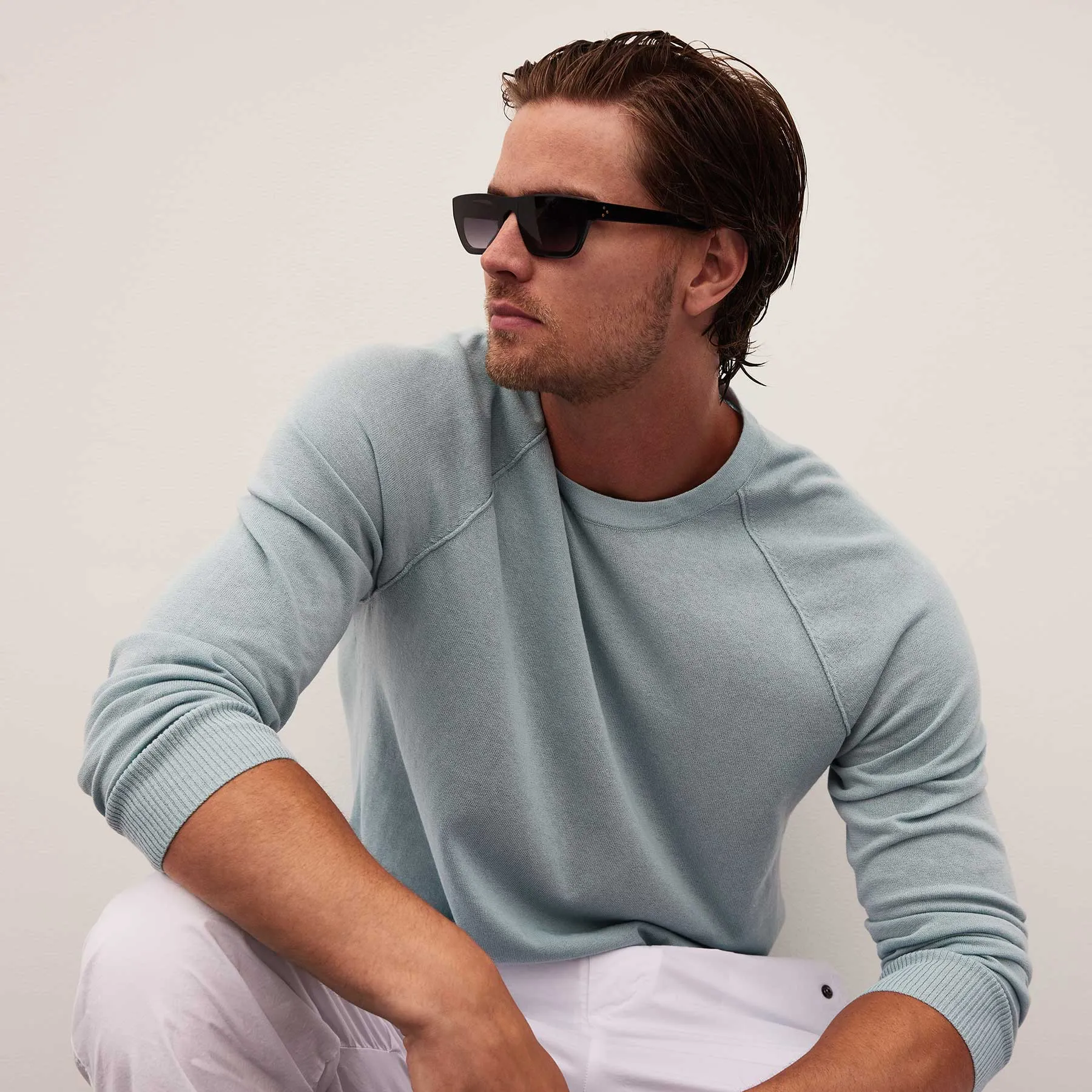 Colony Knit Crew - Baby Blue