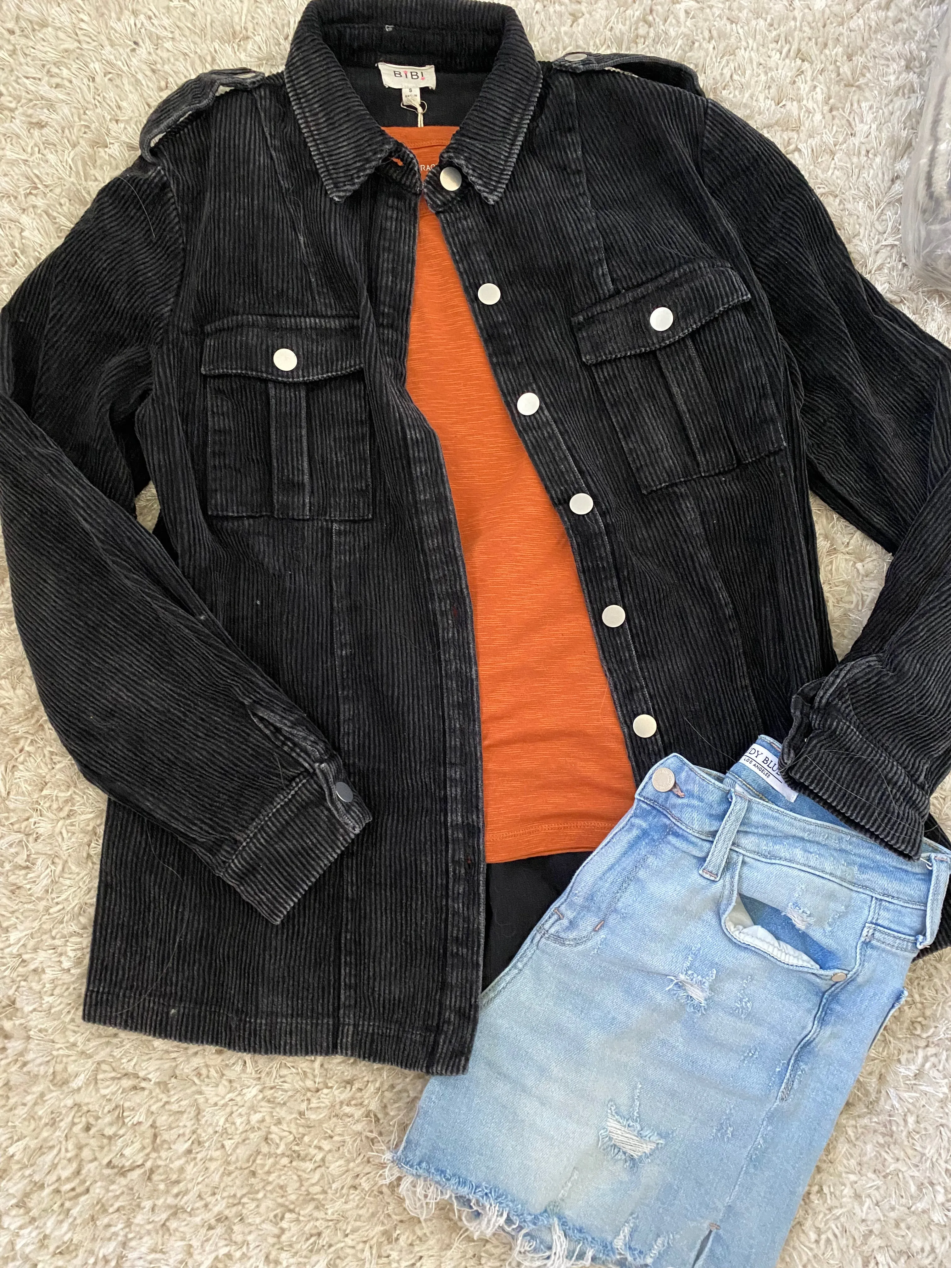 Corduroy button up jacket