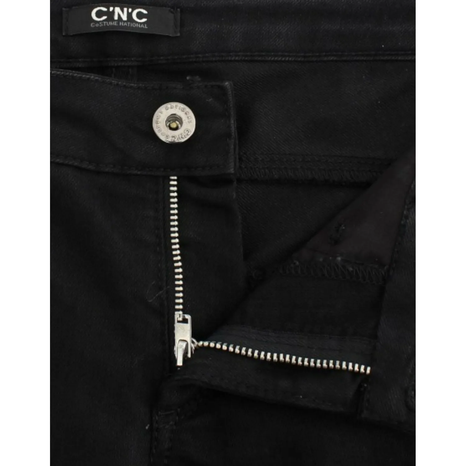 Costume National Elegant Black Straight Leg Jeans