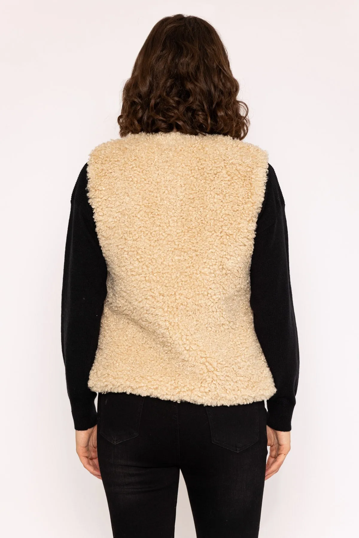 Cosy Furry Gilet in Ivory