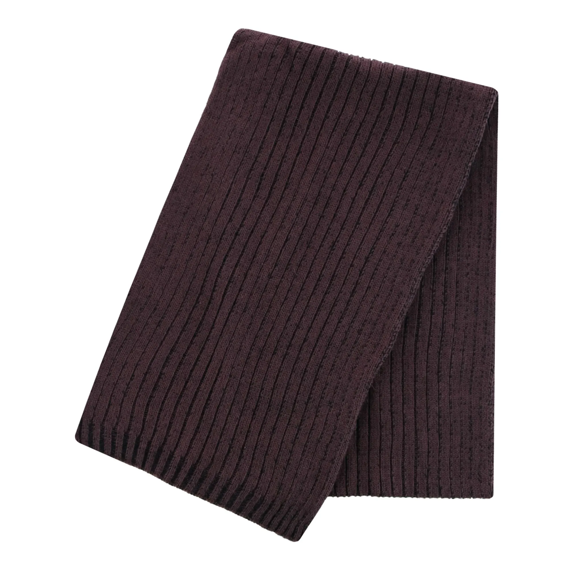 CTM® Men's Ribbed Knit Mixed Wool Scarf