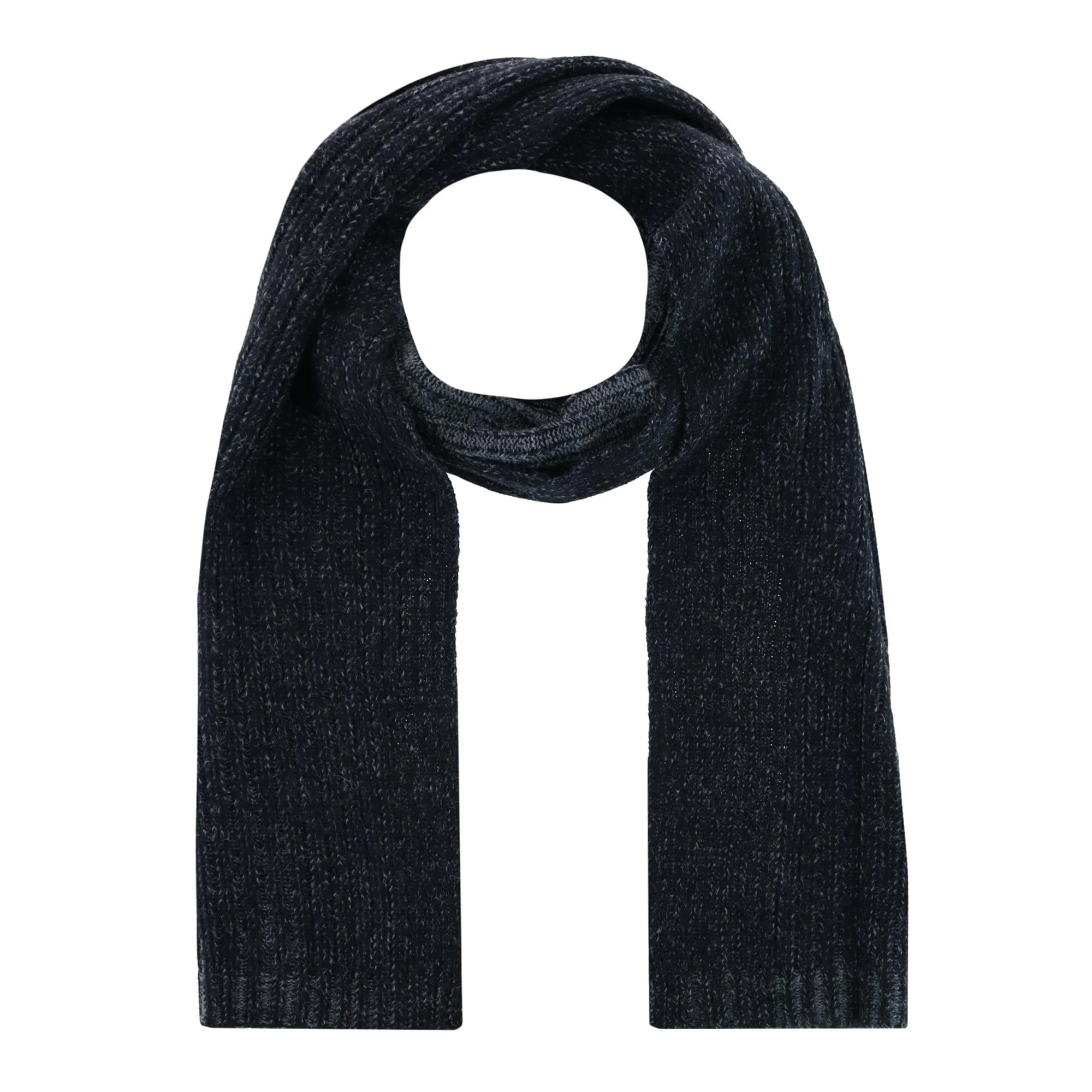 CTM® Men's Ribbed Knit Mixed Wool Scarf