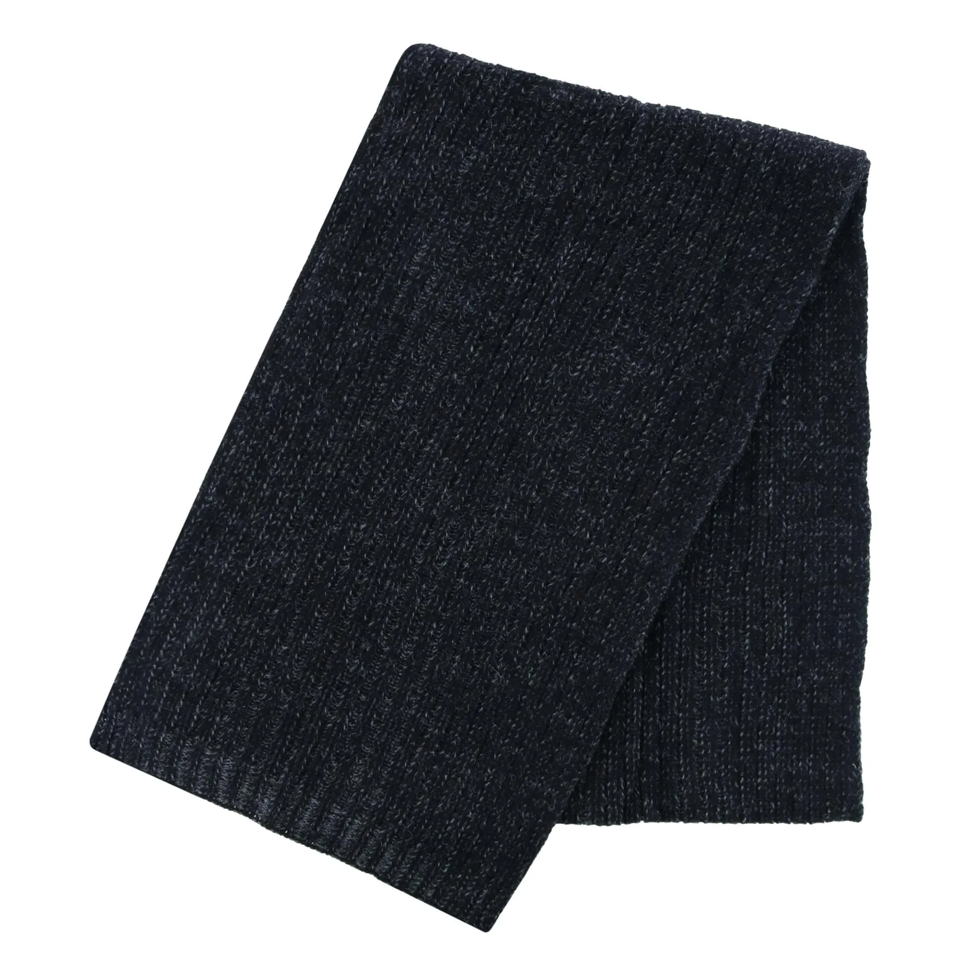 CTM® Men's Ribbed Knit Mixed Wool Scarf