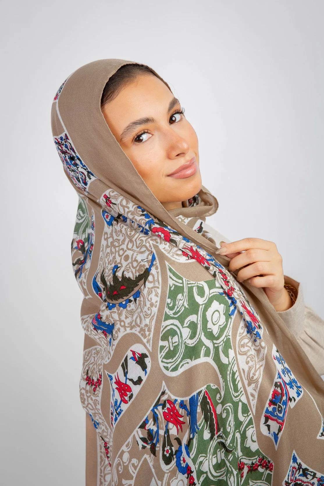 Cutesy Modal Scarf - Beige