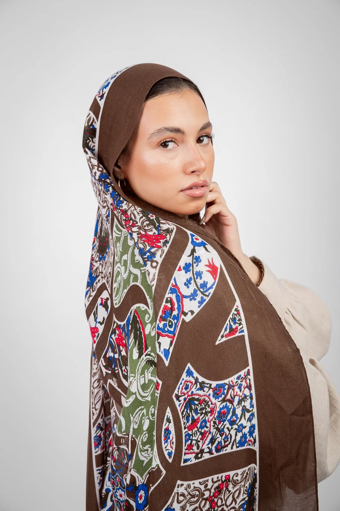 Cutesy Modal Scarf - Brown