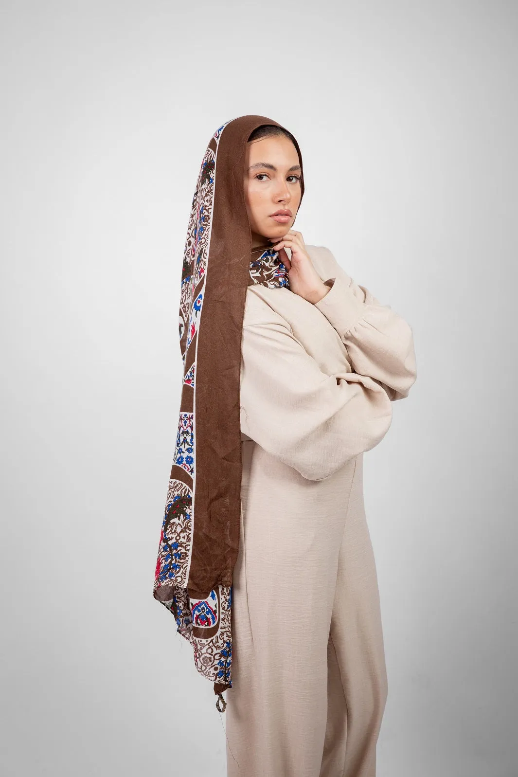 Cutesy Modal Scarf - Brown