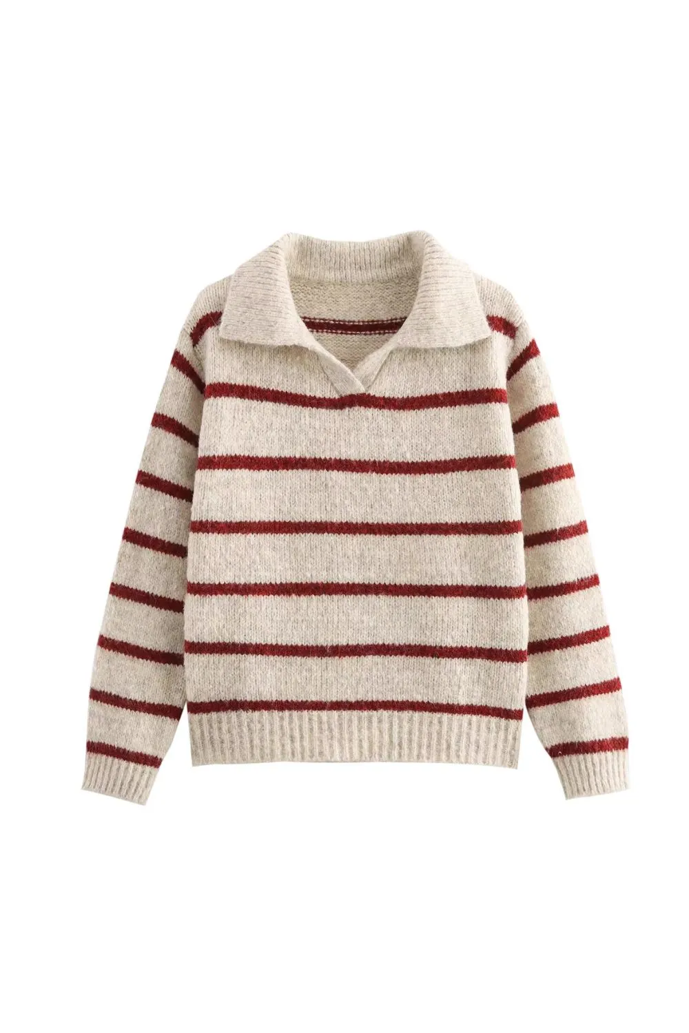 'Dagmara' Striped Knitted Pullover Sweater