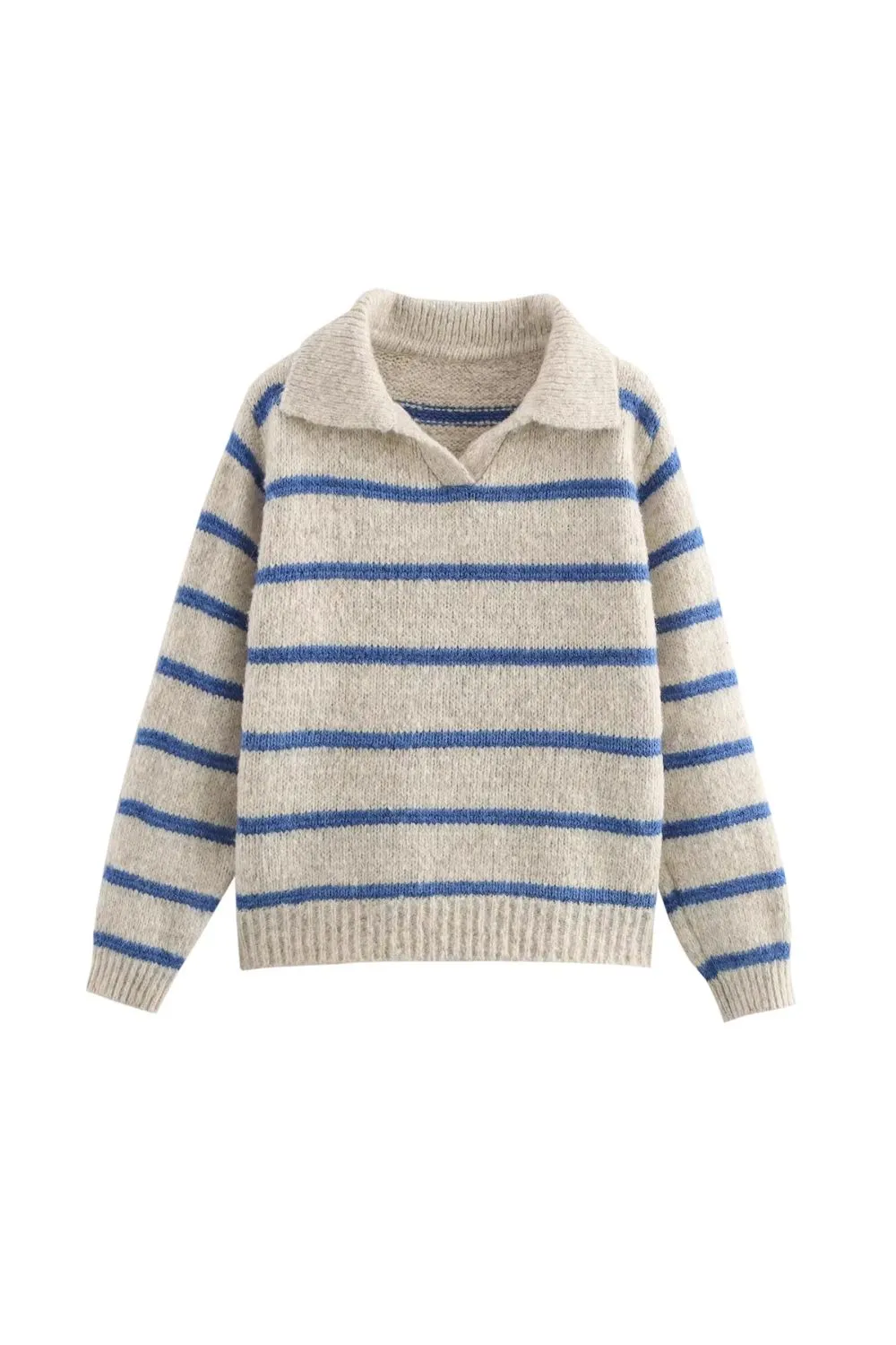 'Dagmara' Striped Knitted Pullover Sweater