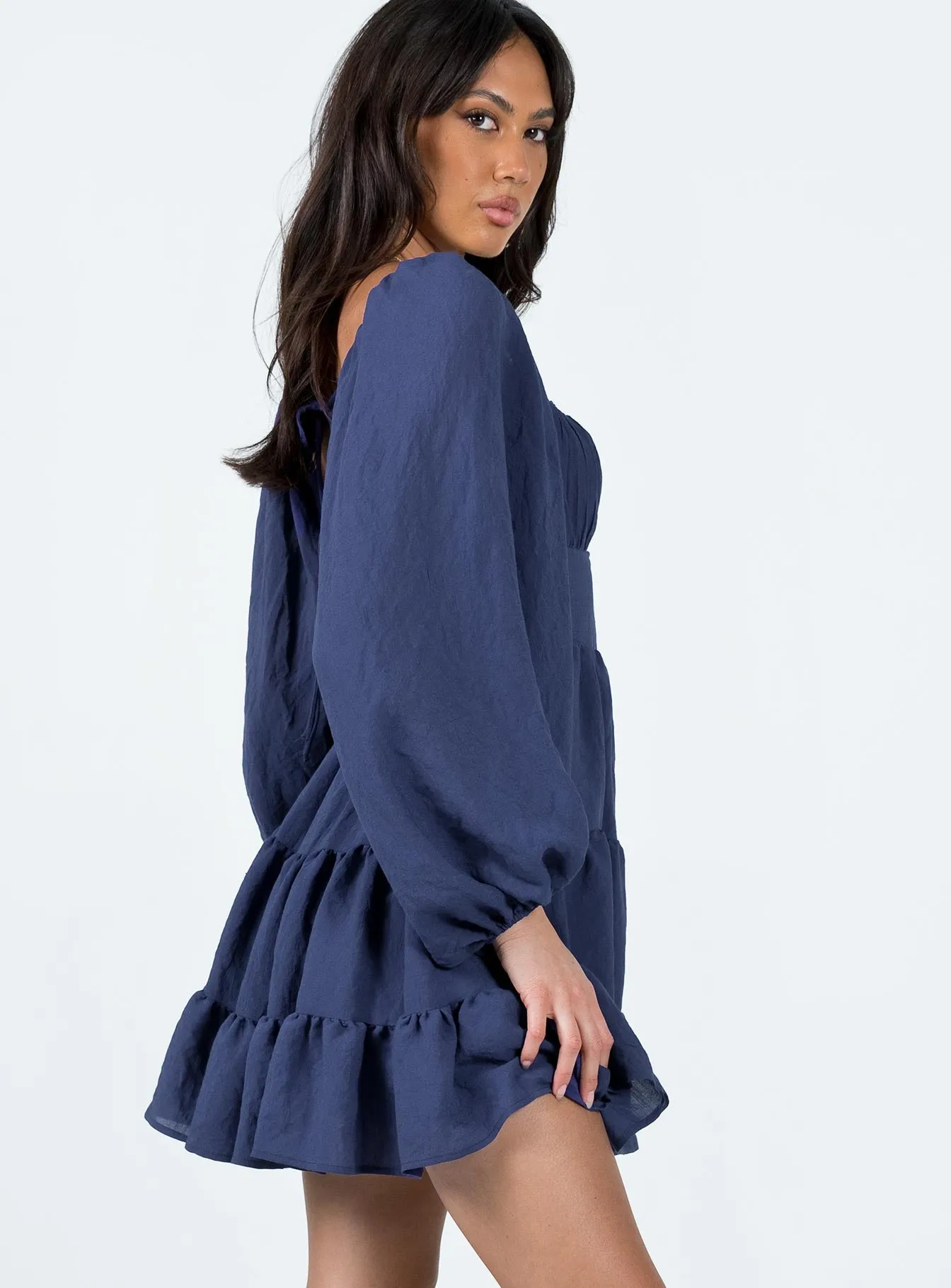 Danny Long Sleeve Mini Dress Navy