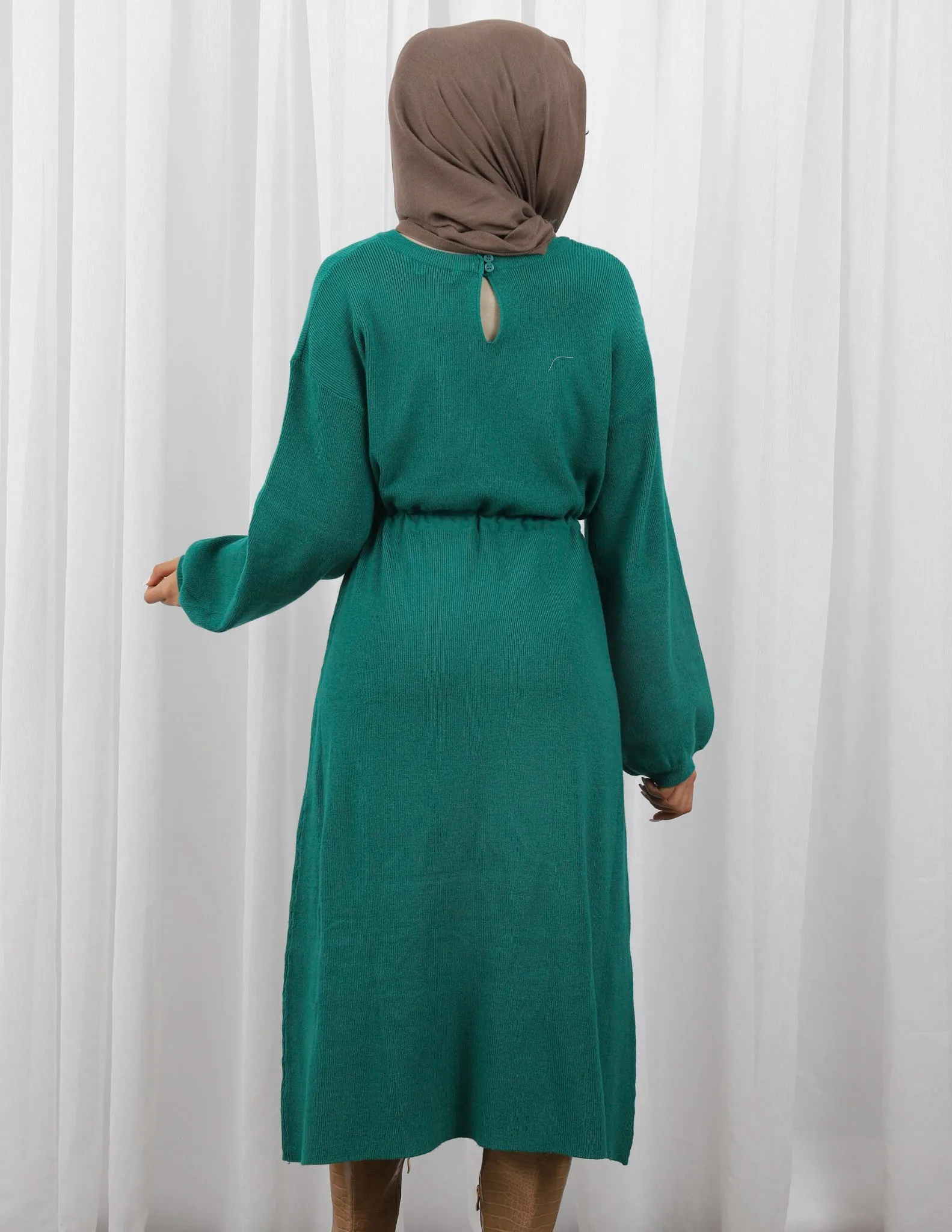 Daria Drawstring Knit Midi Dress