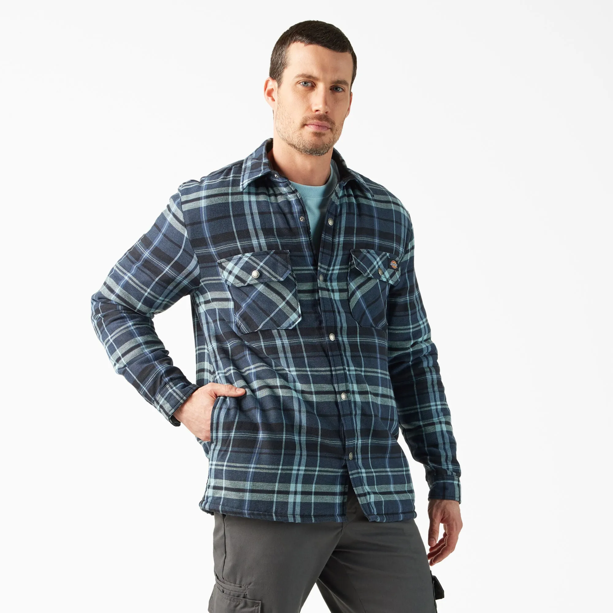 Dickies Men's Sherpa Lined Flannel Shirt Jac