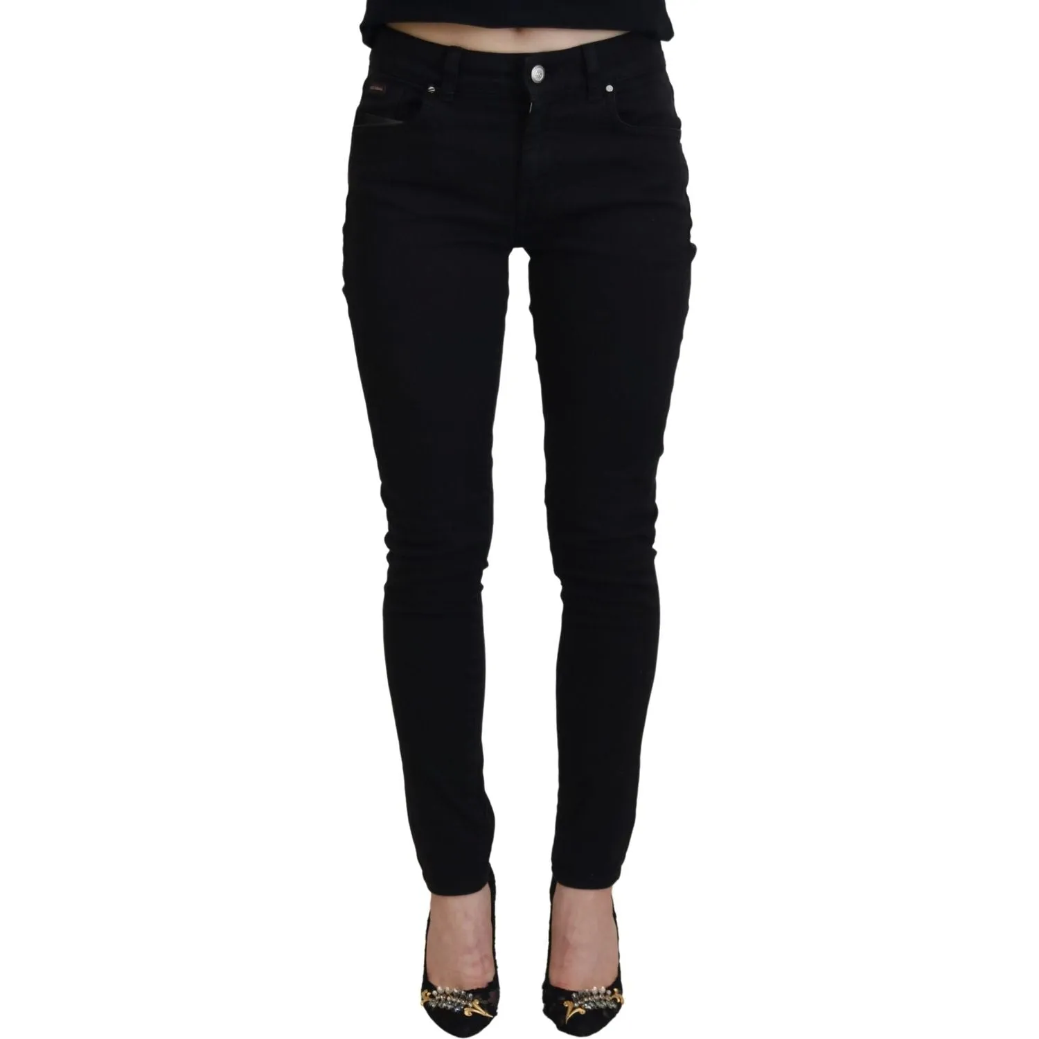 Dolce & Gabbana Chic Black Denim Pants – Timeless Elegance