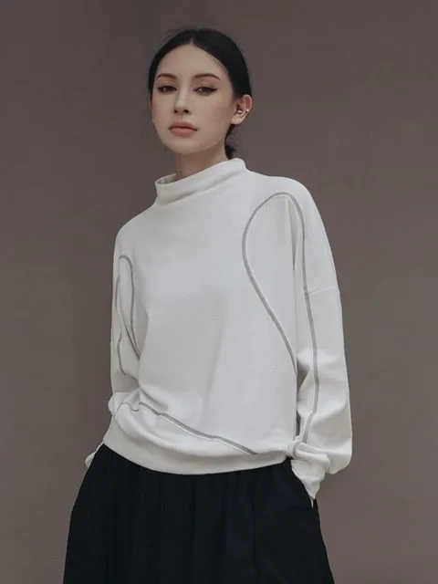 Duchey Contrast Sweatshirt - White