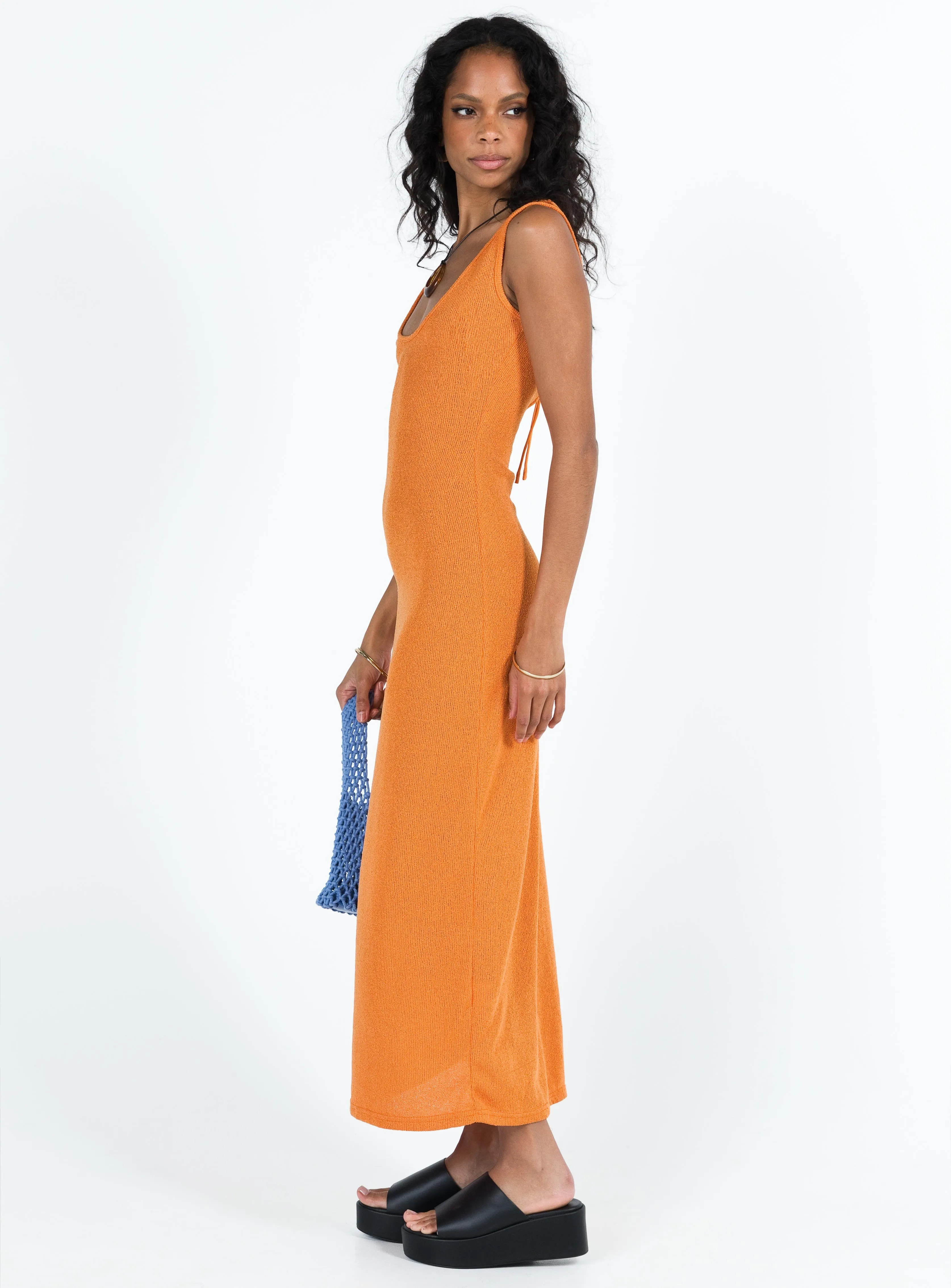 Eberose Reversible Maxi Dress Orange