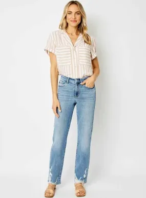 Edgy Vibe Judy Blue HW Straight Jean