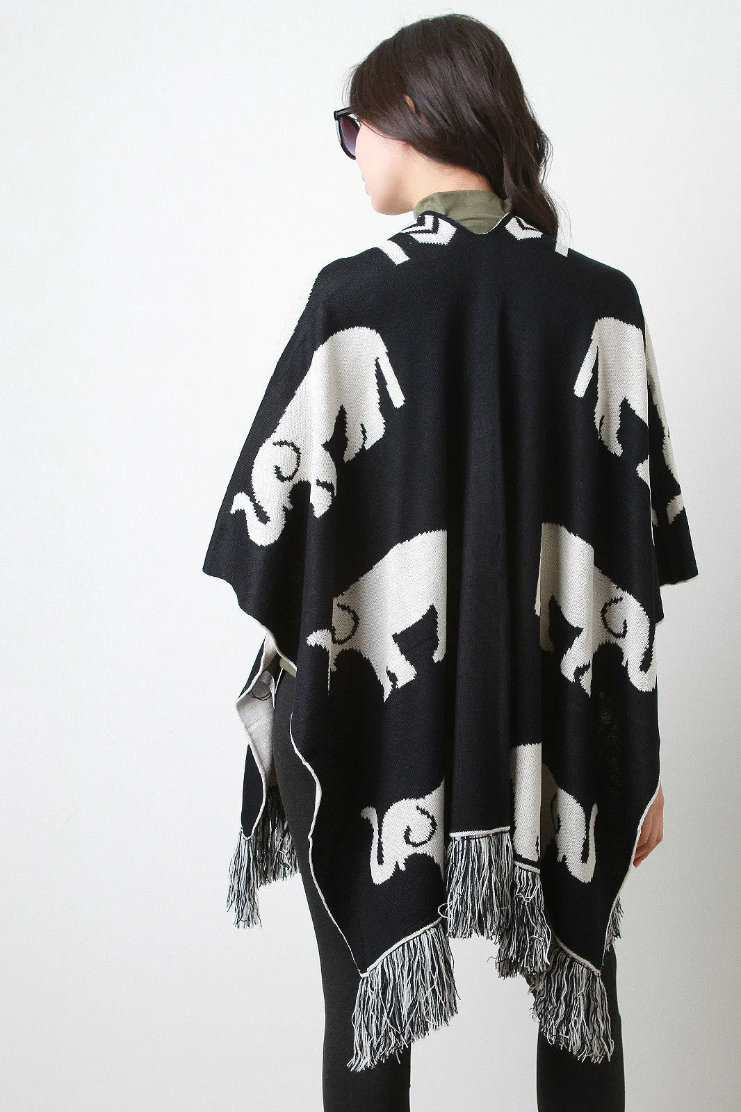 Elephant Draping Fringe Cape