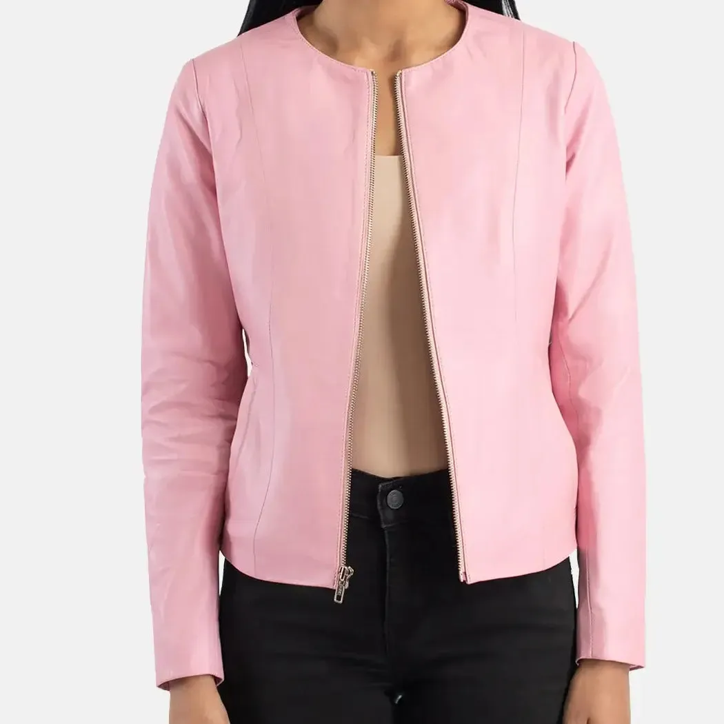 Elixir Collarless Leather Jacket