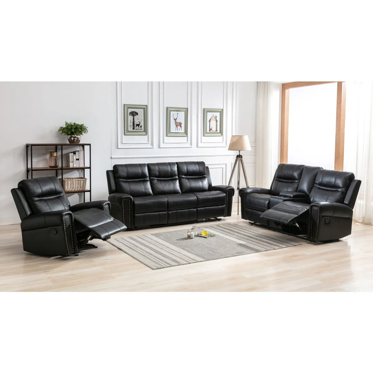 Emerson Black Rocker Recliner