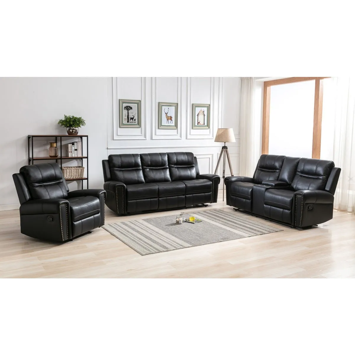 Emerson Black Rocker Recliner