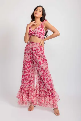 Emma Pink Chiffon Co-Ord Set