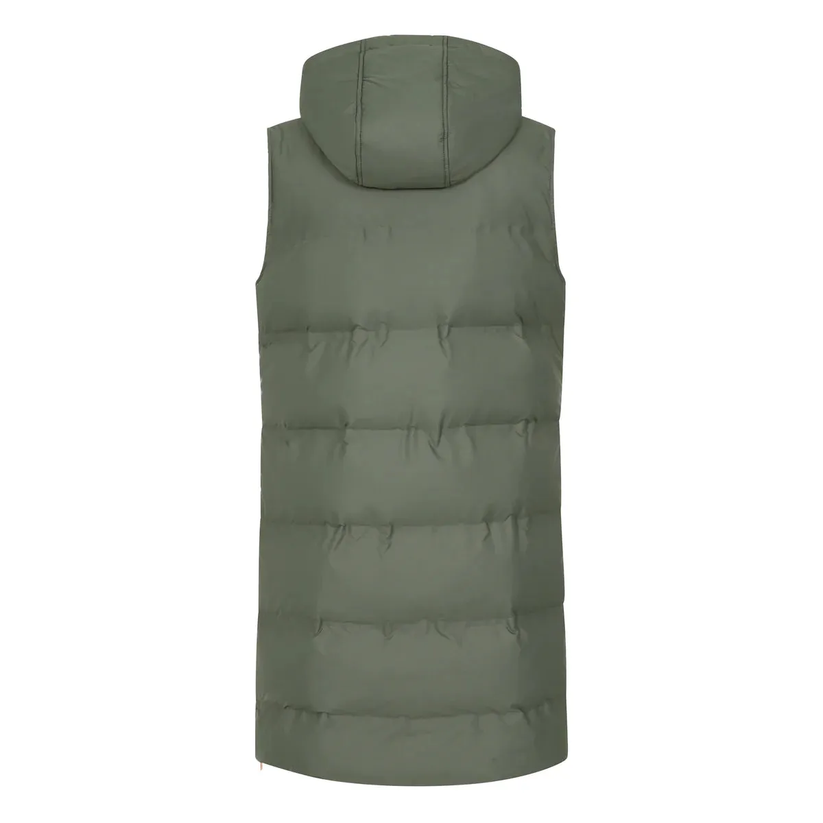 EMRECO Khaki Longline Quilted Gilet