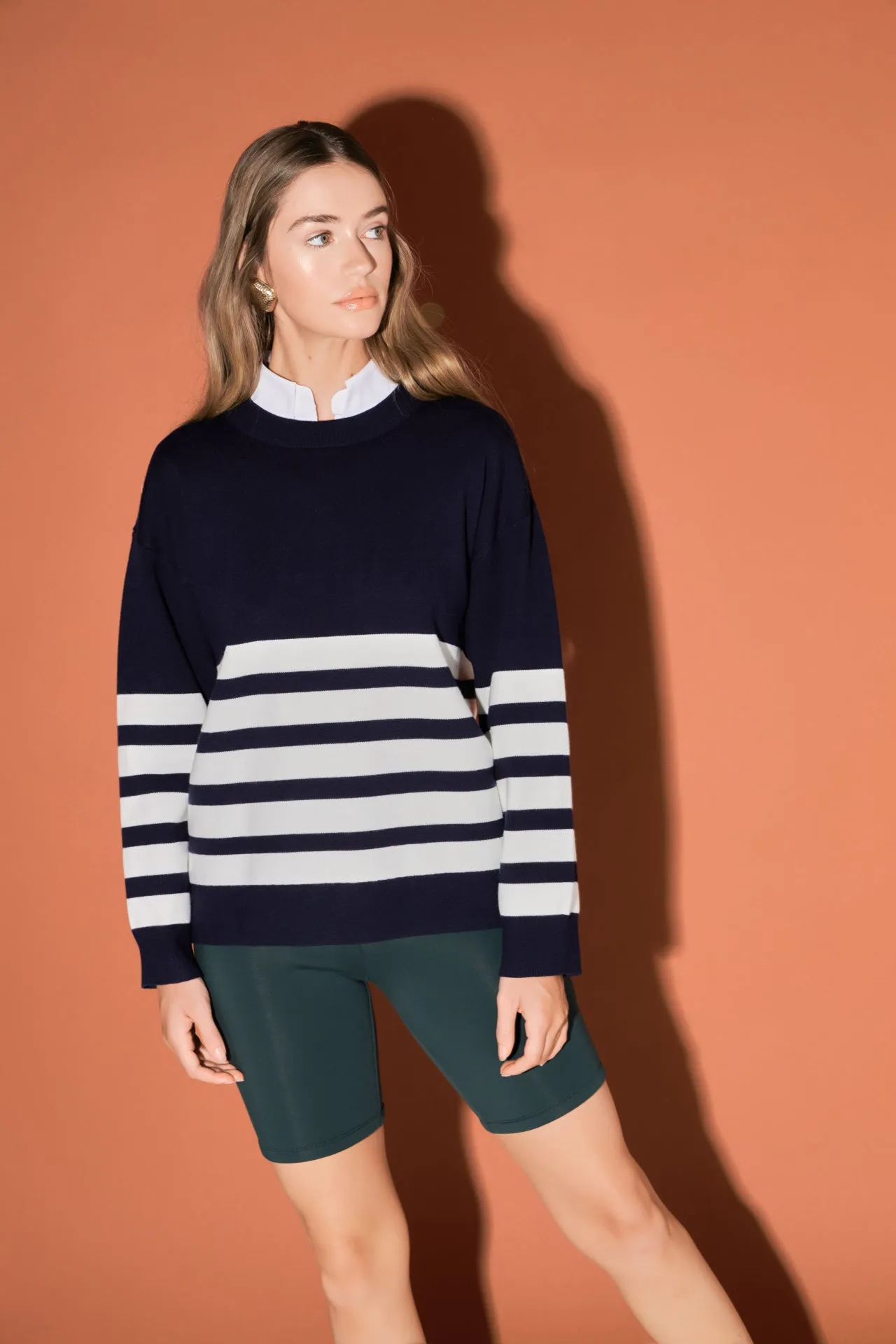 English Factory - Stripe Round Neck Sweater