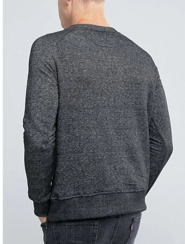 Enricho Crew Neck Sweatshirt in Black