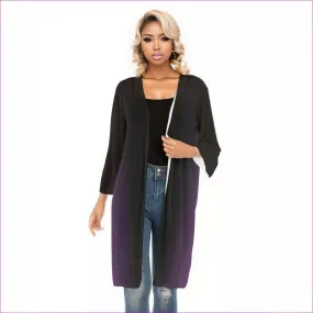 Fade Womens V-neck Mesh Cardigan