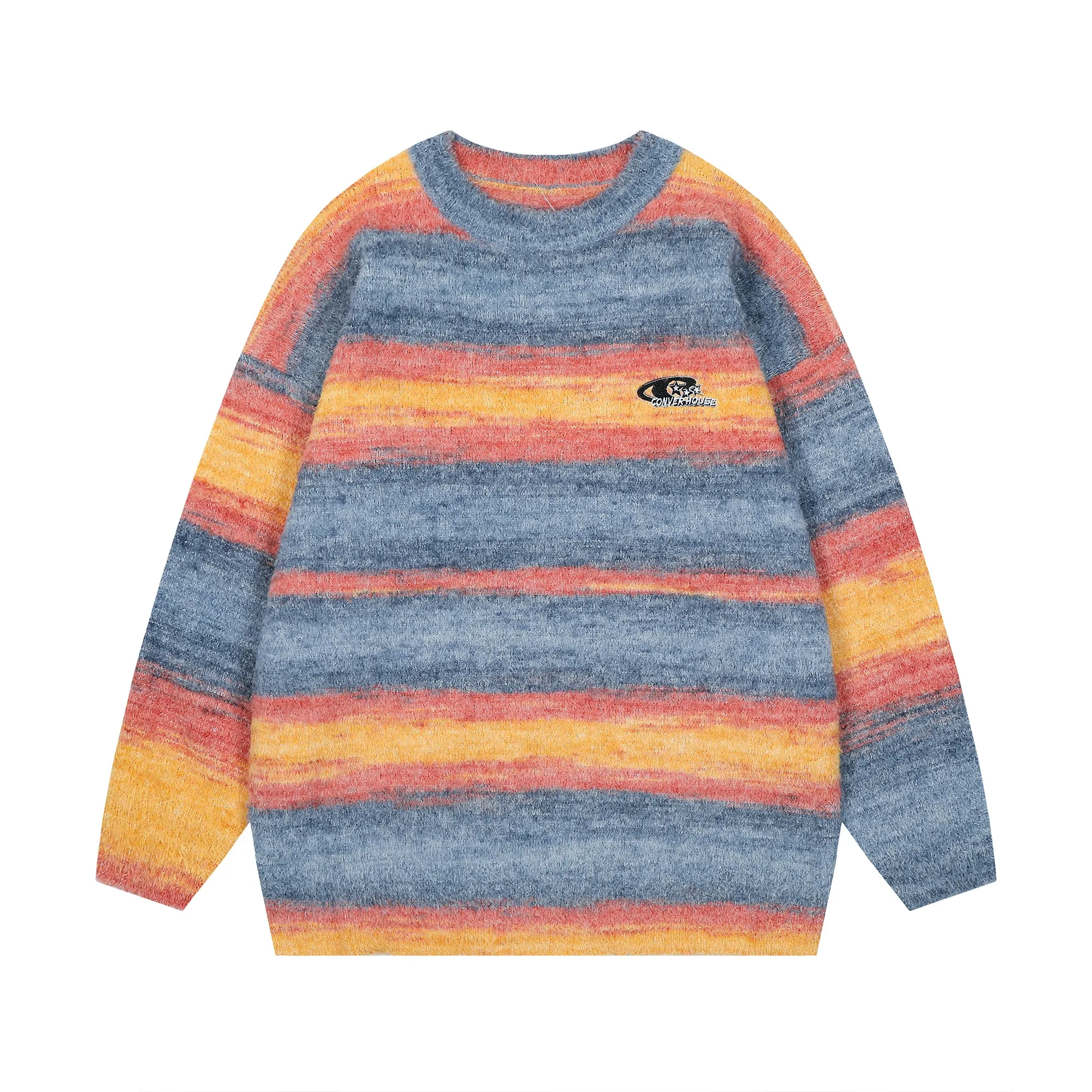 Faire Echo flame-striped casual sweater