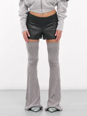 Flared Knit Leg Warmers (923-933-GREY)