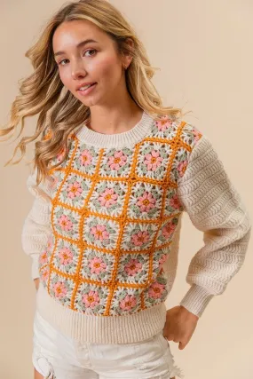 Flores Crochet Sweater