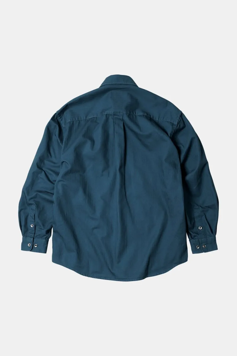 Frizmworks HBT Carpenter Pocket Work Shirt Jacket (Vintage Blue)