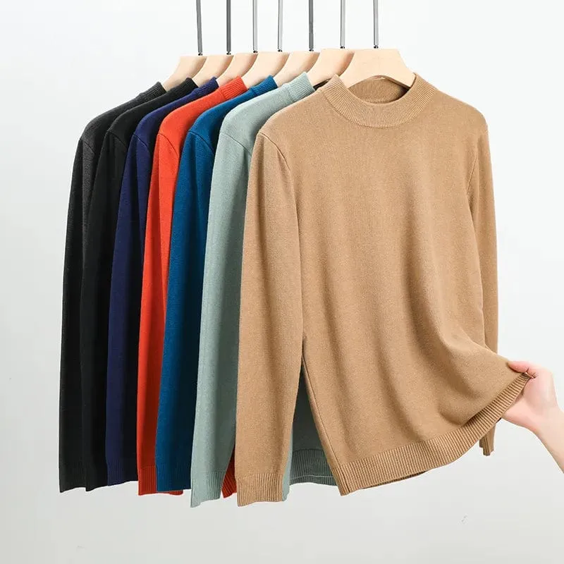 Funki Buys | Sweaters | Men's Aesthetic Mock Neck Sweaters