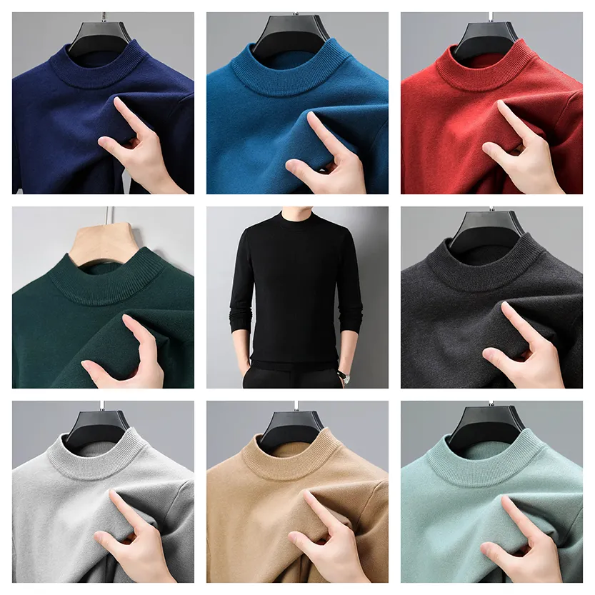 Funki Buys | Sweaters | Men's Aesthetic Mock Neck Sweaters