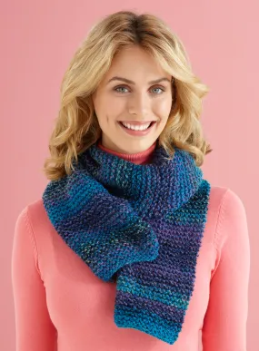 Garter Stitch Two-Ball Scarf (Knit) - Version 1