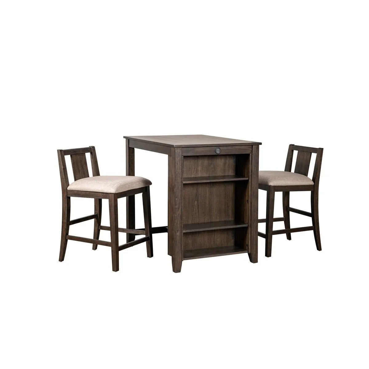 Giorno Brown Collection Counter-Height Dinette Set