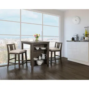 Giorno Brown Collection Counter-Height Dinette Set