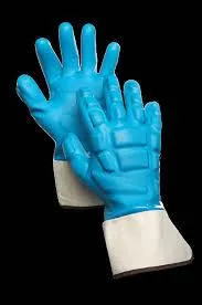 Glove Impact Blue Dukes PVC Safety Cuff M