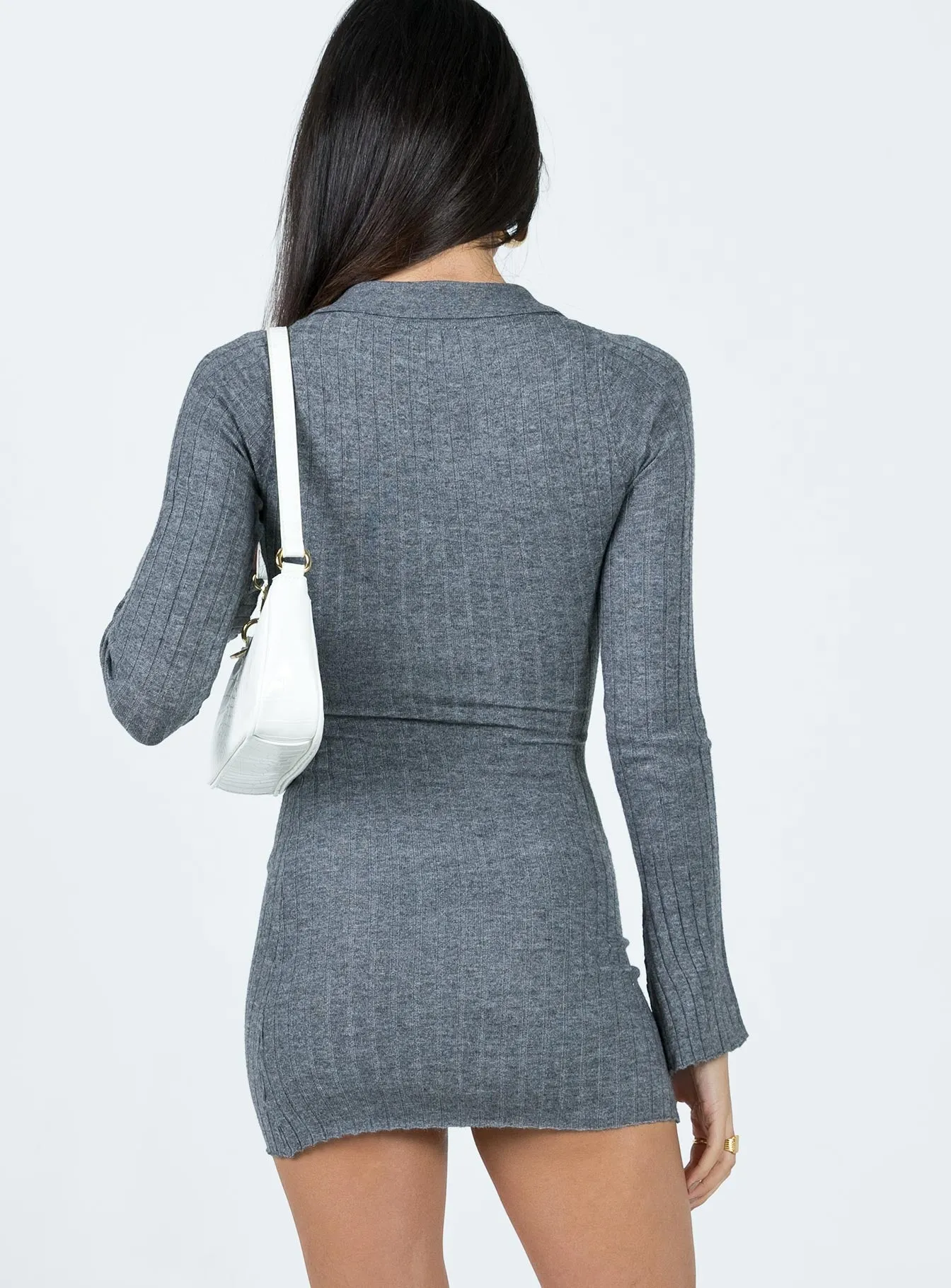 Grecia Knit Mini Dress Grey